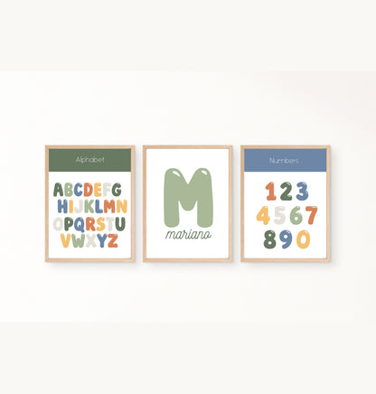 Alphabet & Numbers Print Set