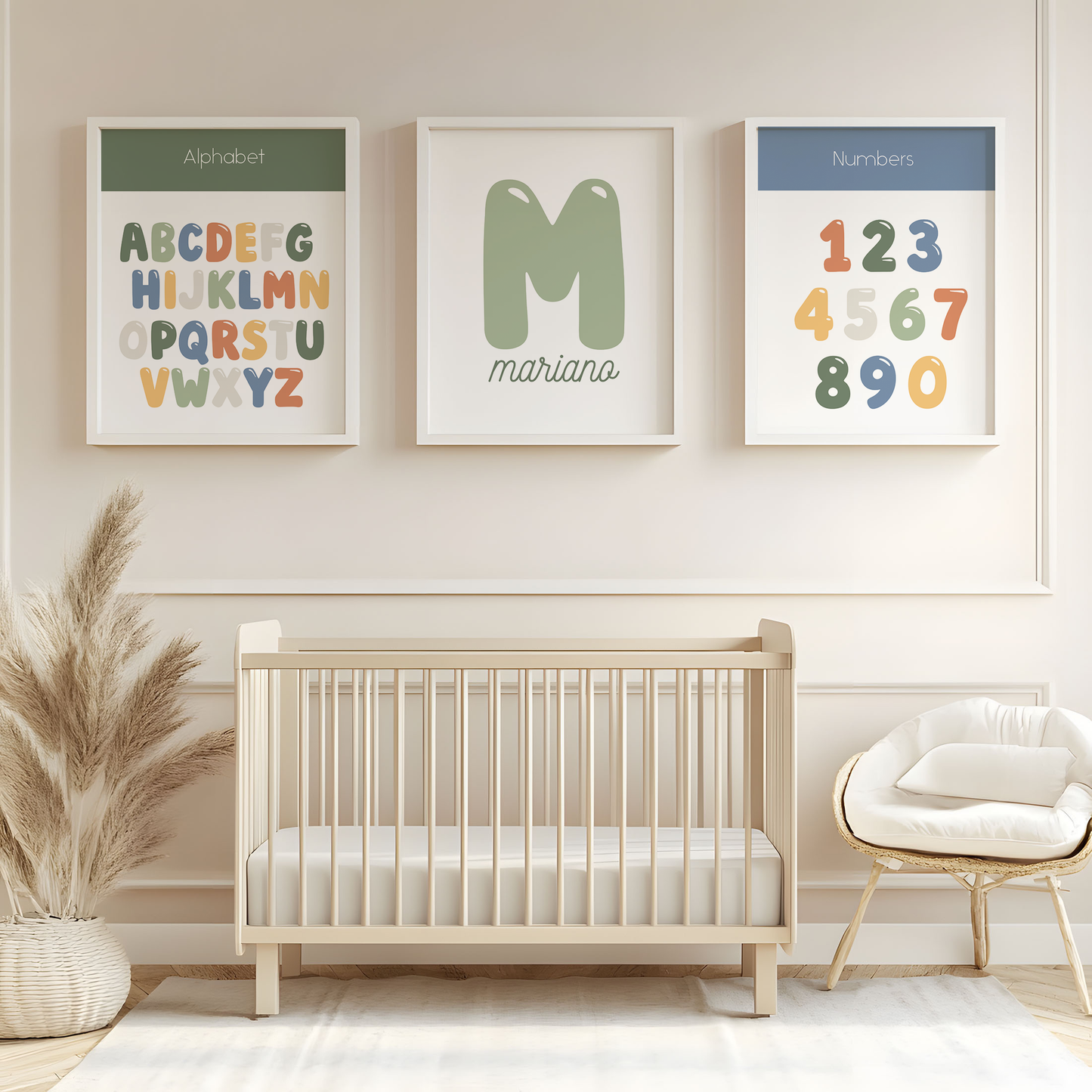 Alphabet & Numbers Print Set