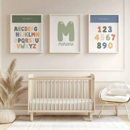 Alphabet & Numbers Print Set